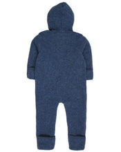 Engel baby wool overall with hood and wooden buttons