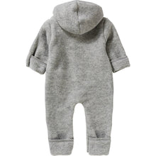 Engel baby wool overall with hood and wooden buttons