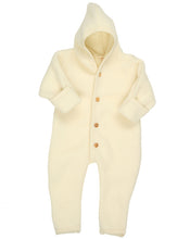 Engel Baby Wolle-Overall mit Kapuze u. Holzknöpfen