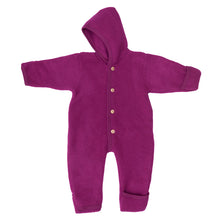 Engel Baby Wolle-Overall mit Kapuze u. Holzknöpfen